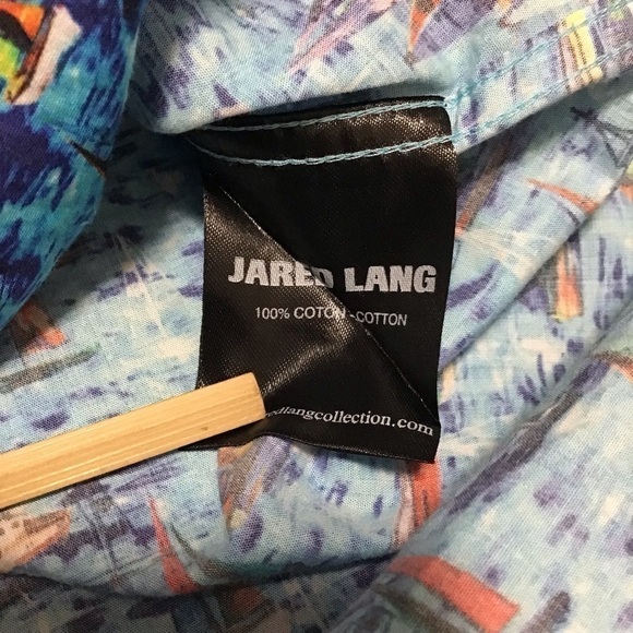 Jared Lang Blue Sail Boat Button Up Shirt. - Picture 8 of 9